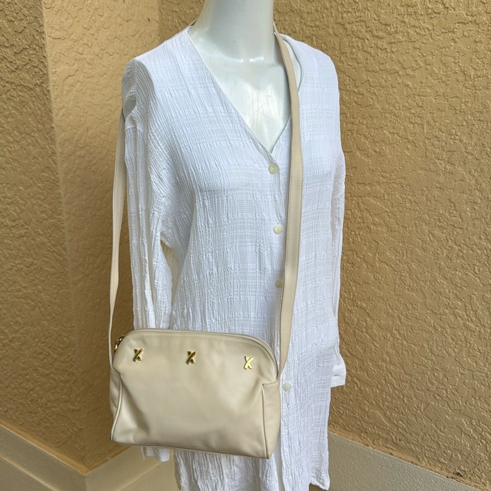 Paloma Picasso Beige Leather Shoulder Bag